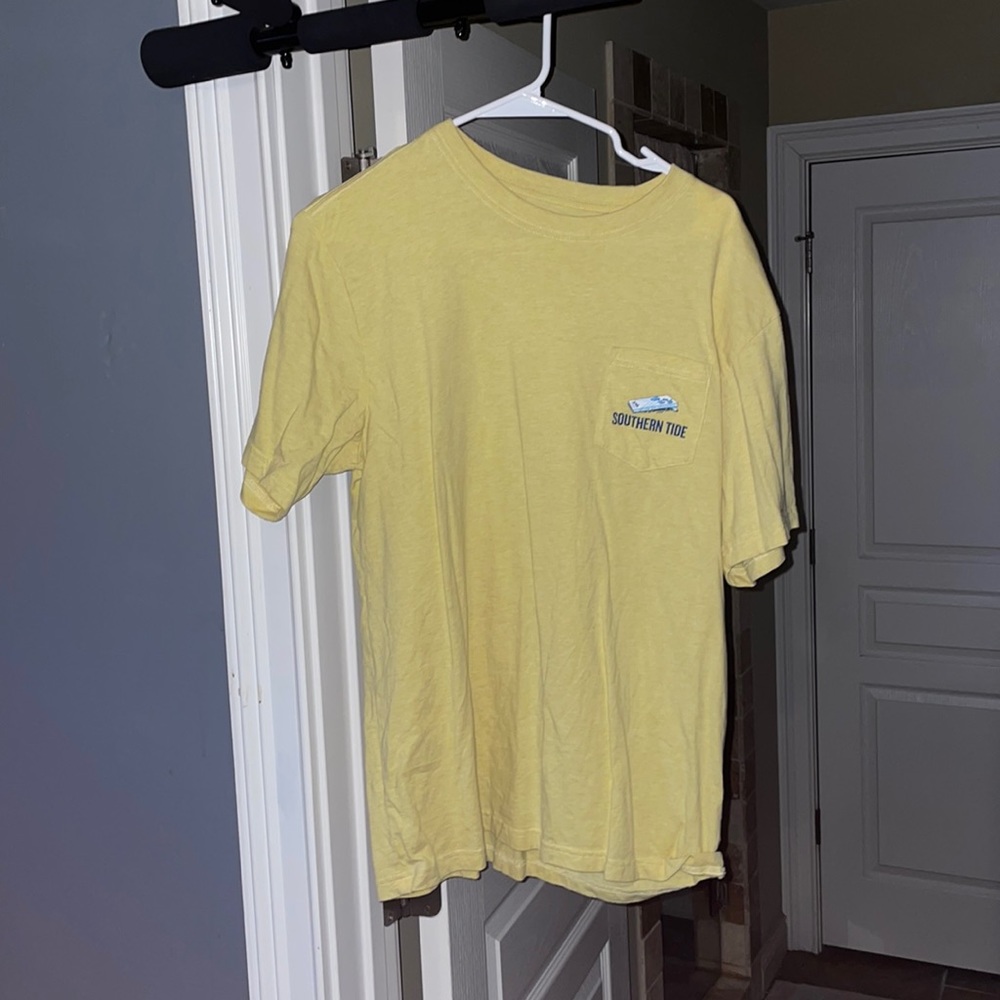 Yellow southern tide shirt large